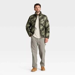 Target Men's Olive Camo Puffer Jacket - Green Camo Insulated Coat